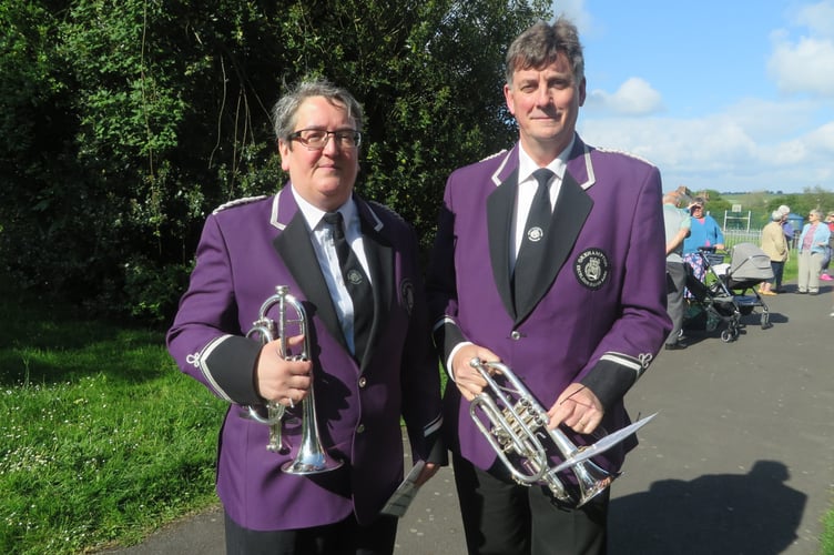 Cornet players from Okehampton Excelsior Silver Band