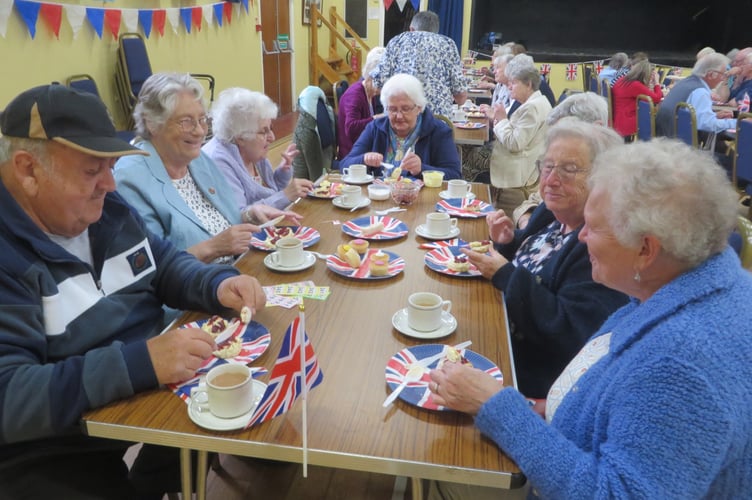 Over-70s cream tea at North Tawton Town Hall