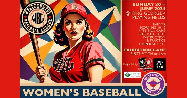 Women and girls are invited to give baseball a go.
