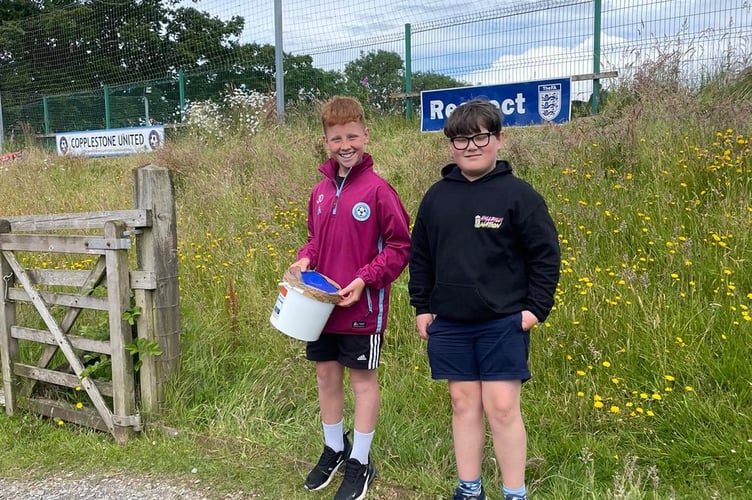 Young helpers on the day.