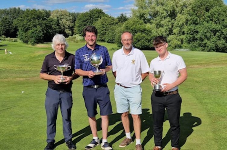 L to R - Stephen Yates, Graeme Amos, Club Captain Stewart Cowling and Jake Kibbey