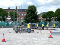 Stage set for Shakespeare in Crediton