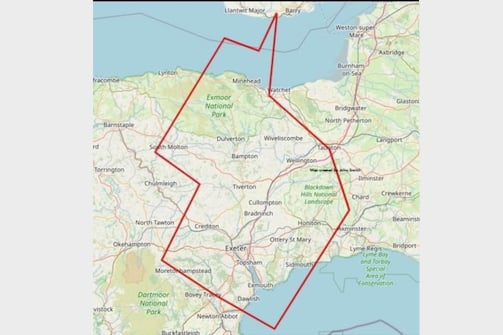 The route the Red Arrows will take today, Saturday, July 6.