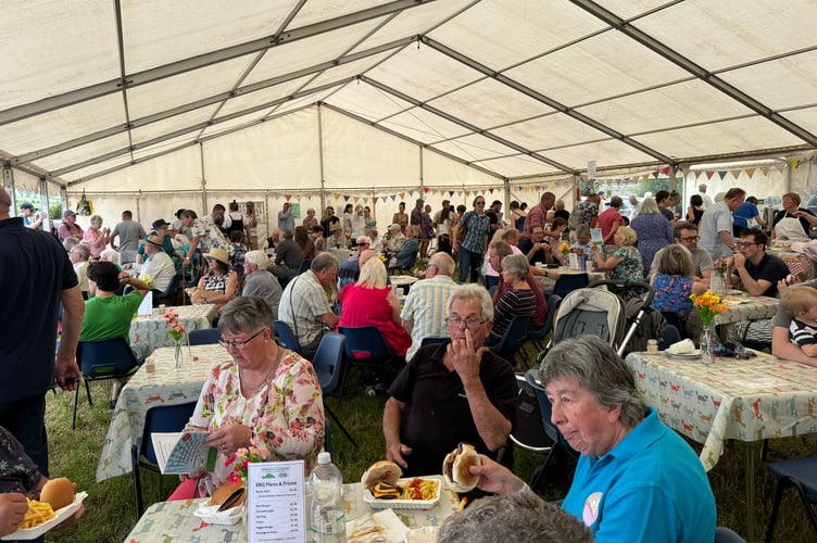 The busy refreshment tent. AQ 6317