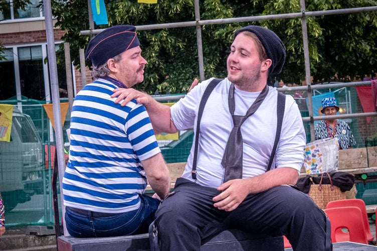 Two actors during 'Twelfth Night'.