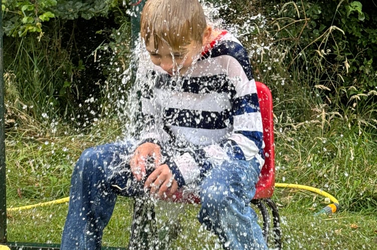 Getting very wet on the Wet the Rector!  AQ 7001