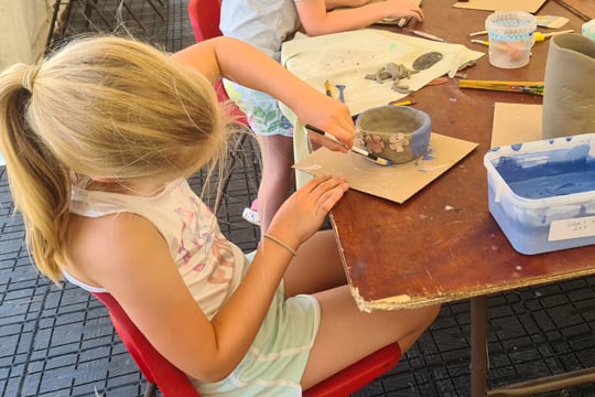 Workshops will include pottery.