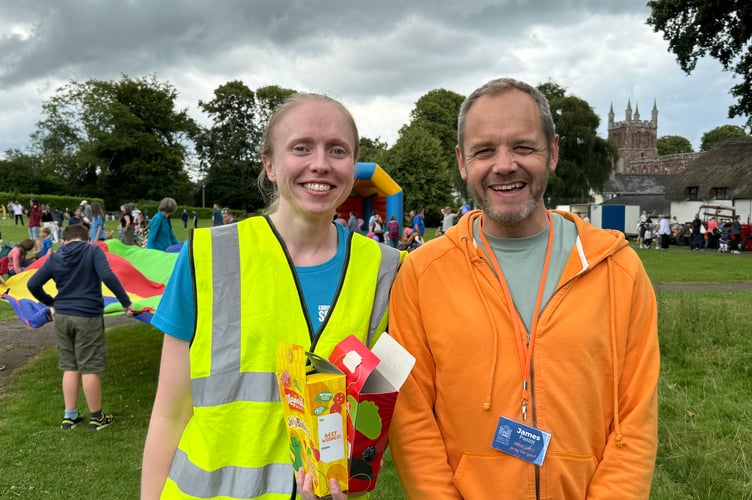 Event organiser Sarah Preece with Pastor James Gregory. AQ 7481