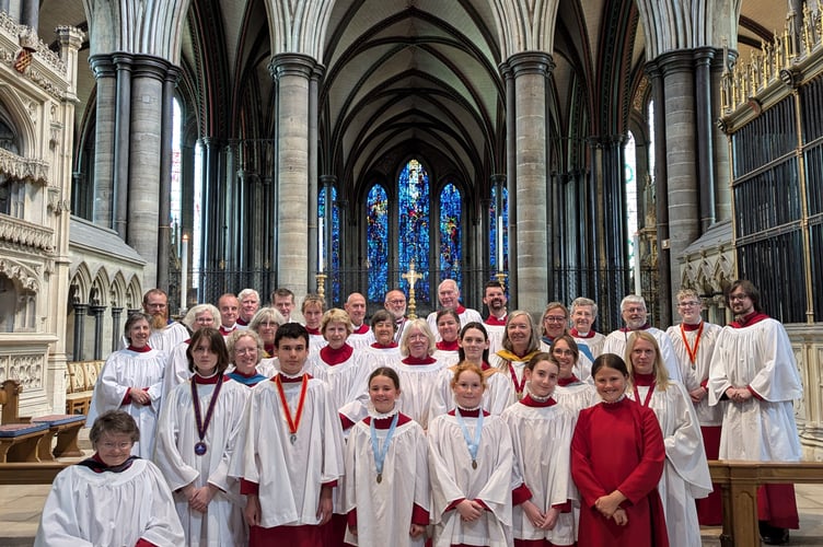 Crediton Parish Church Choir at Salisbury Cathedral.