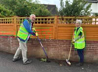 Volunteers cleaned up parts of Crediton for Britain in Bloom judges
