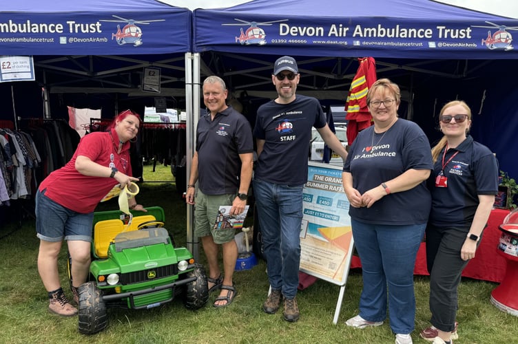 The Devon Air Ambulance stand and helpers. AQ 8521