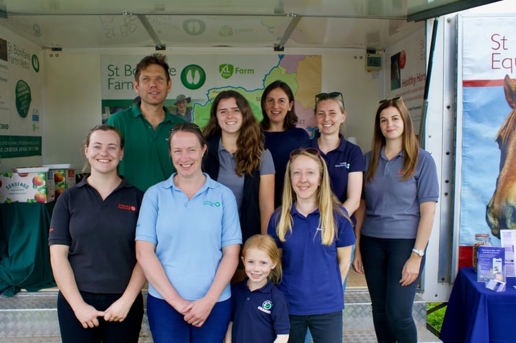 St Boniface Farm Vets of Crediton were out in force