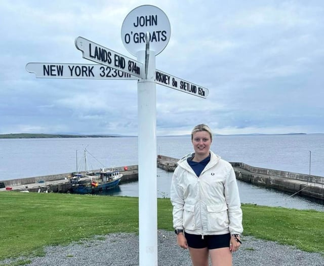 Sandford woman sets out from John O’Groats on charity world record run