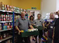 Crediton Foodbank’s shelves filled