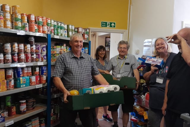 Crediton Foodbank’s shelves filled