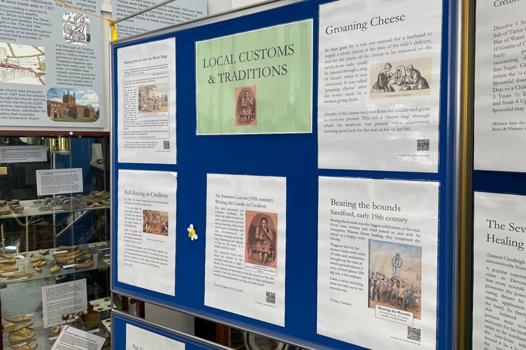 Local customs and traditions Crediton Museum exhibition