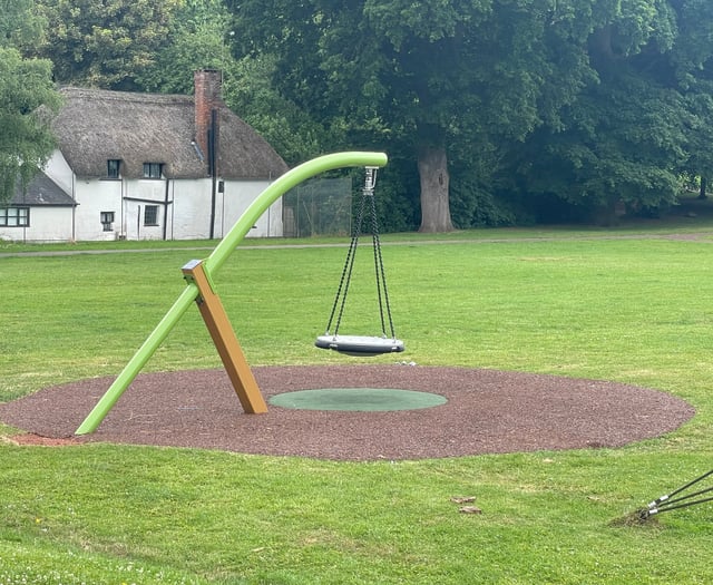 Crediton park swing taken out of action