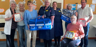 Crediton Hospital Friends League purchases bags for community nurses
