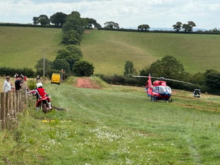 Teenager airlifted from Crediton motocross event