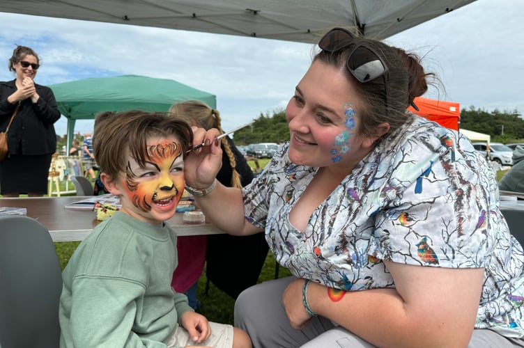 Face painting was popular at Morchard Bishop. AQ 9069