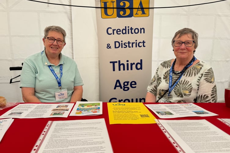 Crediton and District U3A stand. AQ 9087