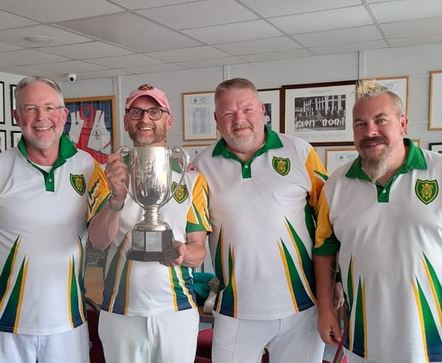 First silverware of the year for Crediton Bowling Club
