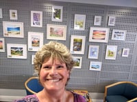 Karen’s art on display at Crediton Library
