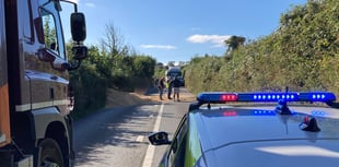 No injuries after tractor and trailer overturn on A377 near Crediton