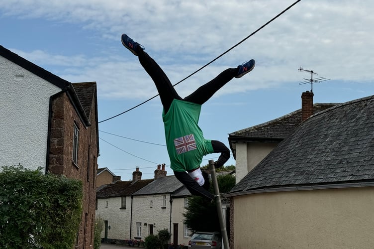 An amazing Olympics-themed scarecrow at Sandford.