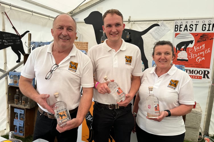 Dartmoor Distillery Ltd, gin makers of The Matings, Newton Abbot, had a stall run by Bert and Claire and their son Ben. AQ 0633