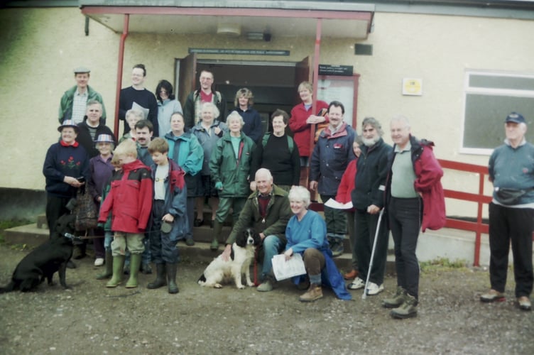 Sandford walkers raised funds for celebrations towards the Queen's Golden Jubilee events in April 2002. DSC00758