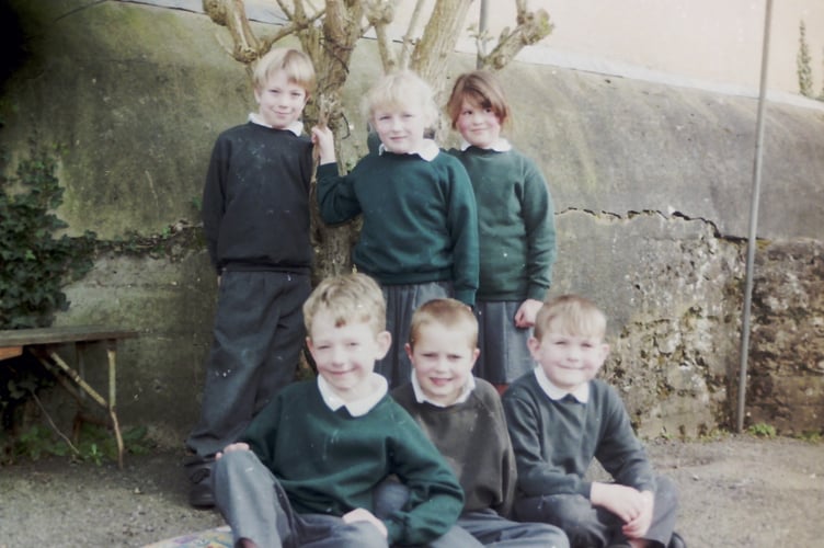Pupils at Crediton Preparatory School who achieved good results in entrance tests for senior schools in March 2002. DSC00038