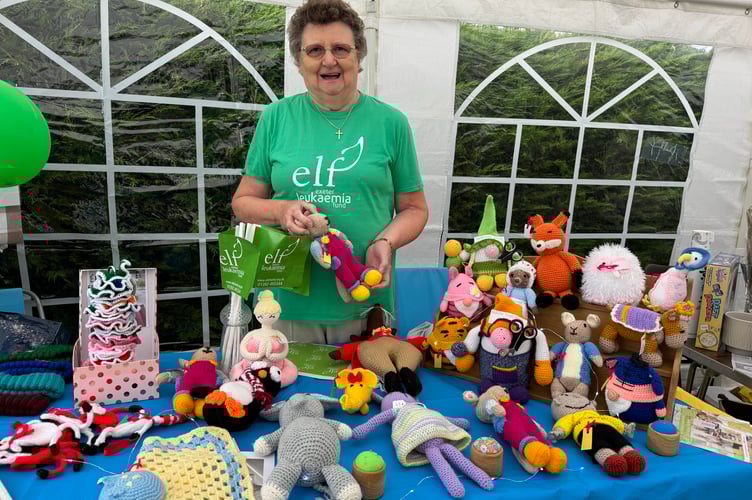 Mary Parker ran the stall selling knitted toys. AQ 1006