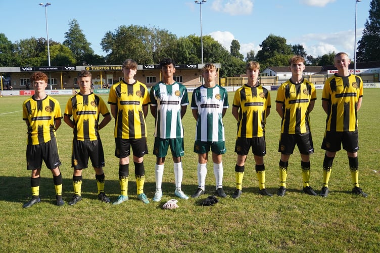 Some of the Tiverton Town squad.