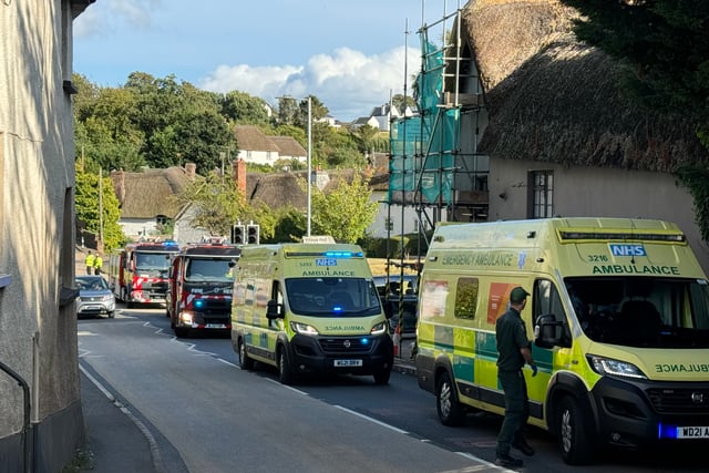 Serious road accident in Newton St Cyres
