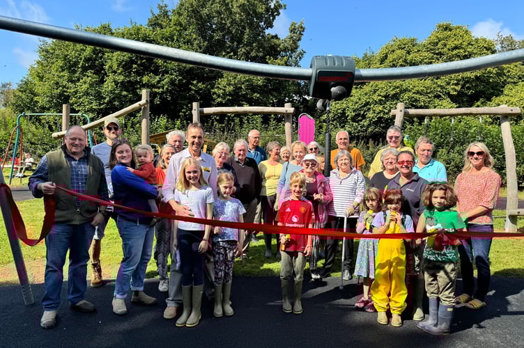 At the official opening of the new play equipment at Coleford. AQ 1369