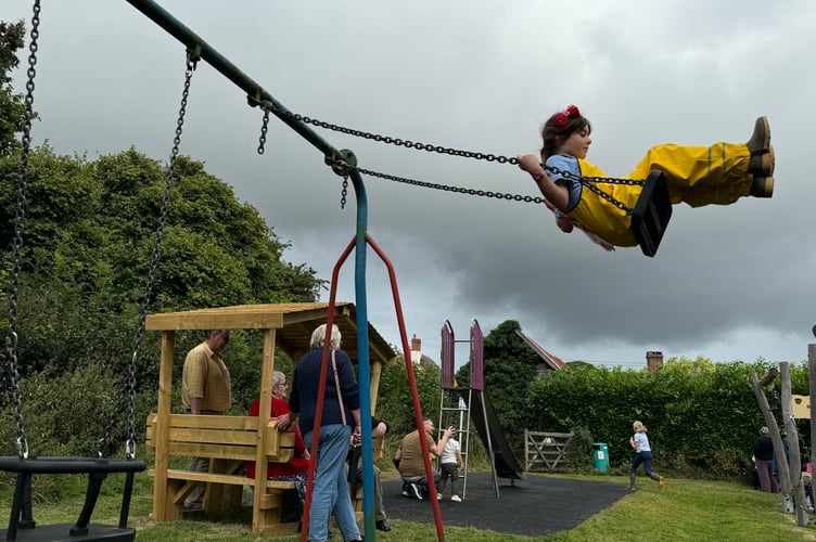 The swings were popular at Coleford. AQ 1421
