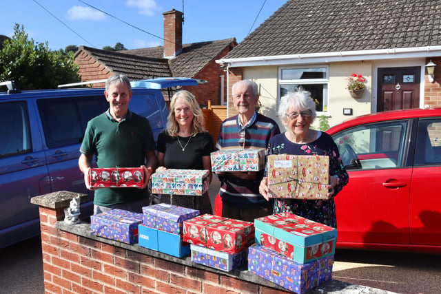 Margaret sends more than 70 filled shoeboxes to Moldova and Ukraine