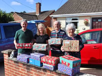 Margaret sends more than 70 filled shoeboxes to Moldova and Ukraine