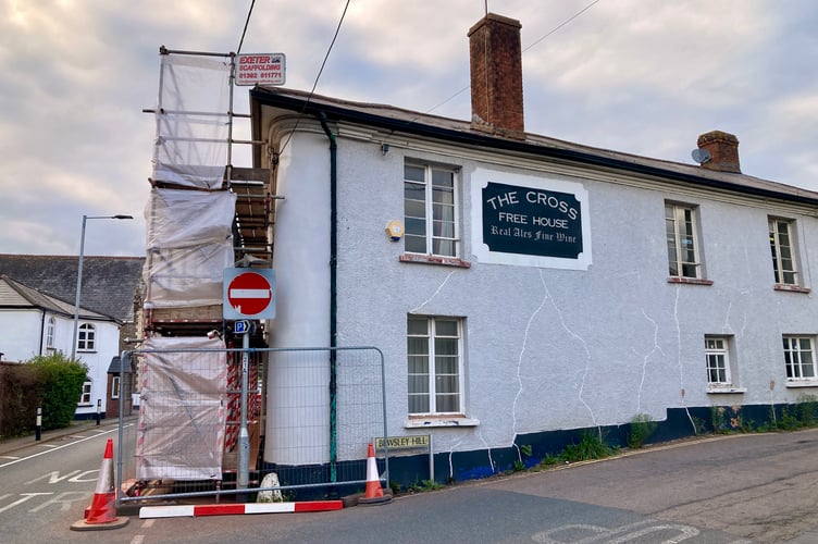 The Cross Hotel with scaffolding