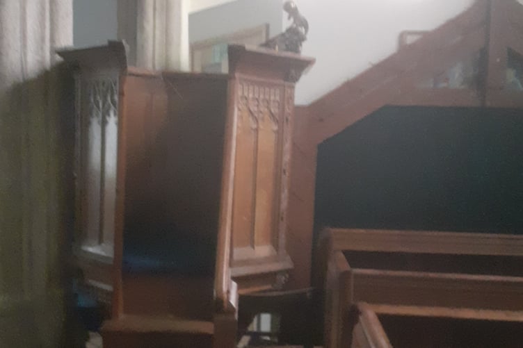 The North Tawton Church pulpit has been moved before consultation begins on a suggested removal from the church.