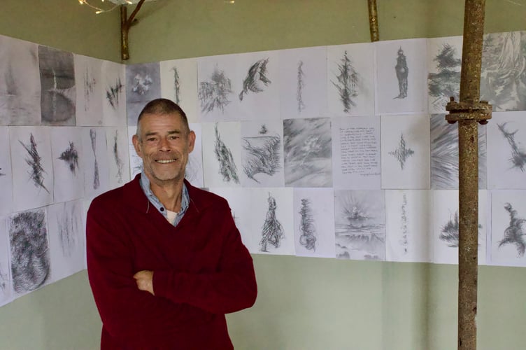Tim Backhouse with sketches