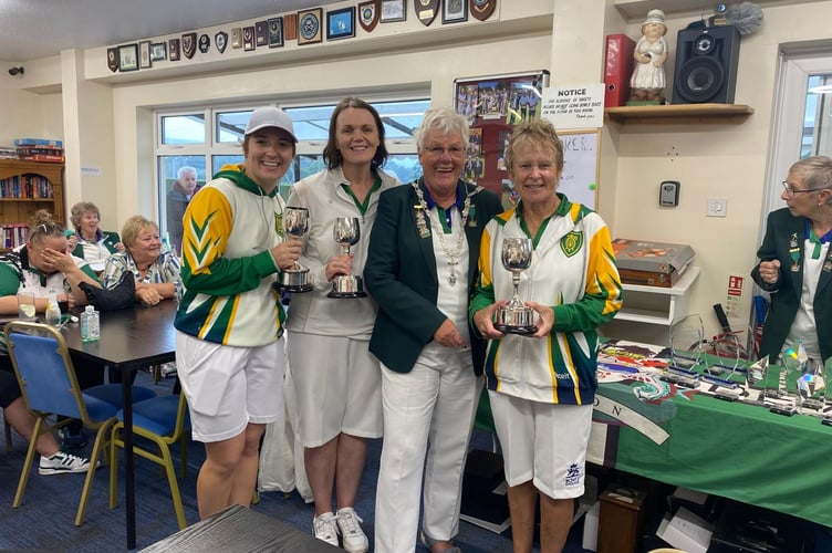Amy Bond, Helen Ellis and Liz Smerdon became the County Ladies Triple Champions.
