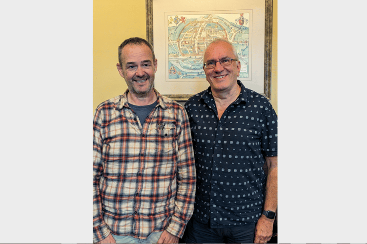 QE ‘legend’ teachers Martin Willmott and Tim Ward.