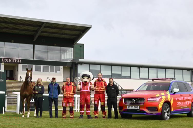 When Devon Air Ambulance staff took a DAA Critical Care Car to Exeter Racecourse to meet Gold Cup winning horse, Native River.