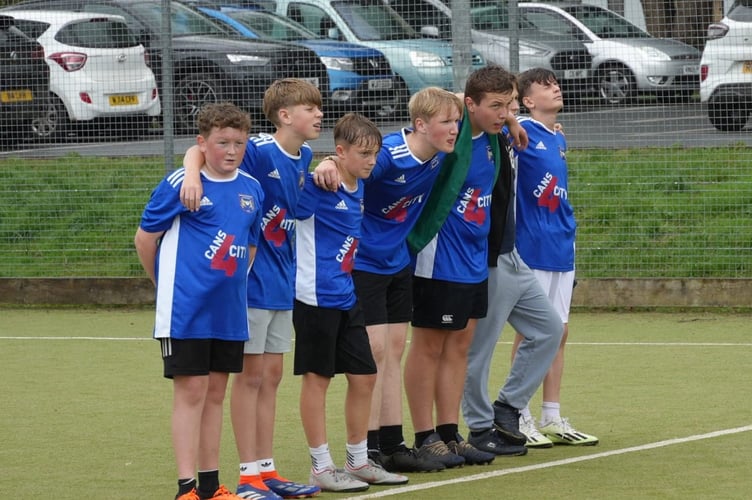One of the teams which took part in the charity football tournament.