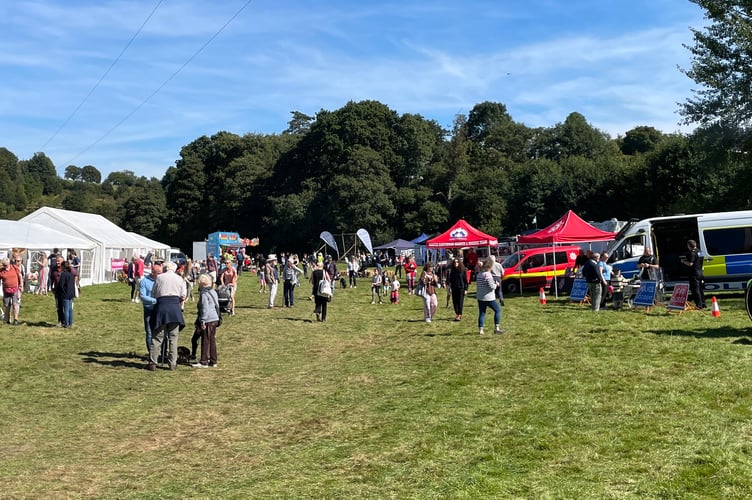 Crowds at Tedburn St Mary Village Fair