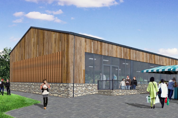 Artist's impression of the Hatherleigh Pannier Market building