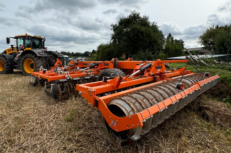 Ross May’s latest piece of agricultural equipment was on display at the ploughing match. AQ 3074