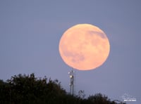 Harvest supermoon over Crediton
